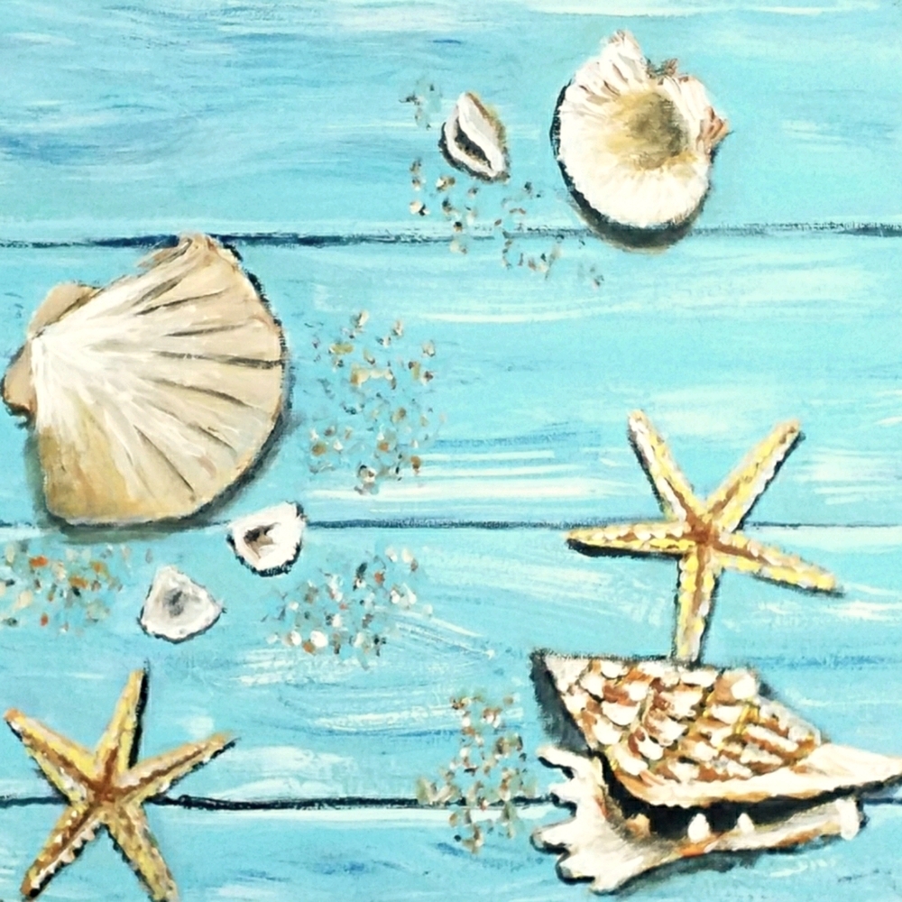 Sea Shell.  Gallery Wrap  Acrylic on Canvas Art